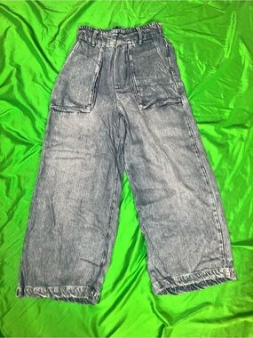 Young Fabulous & Broke High-Rise Wide-Leg Washed Stretch Denim Jeans - Medium